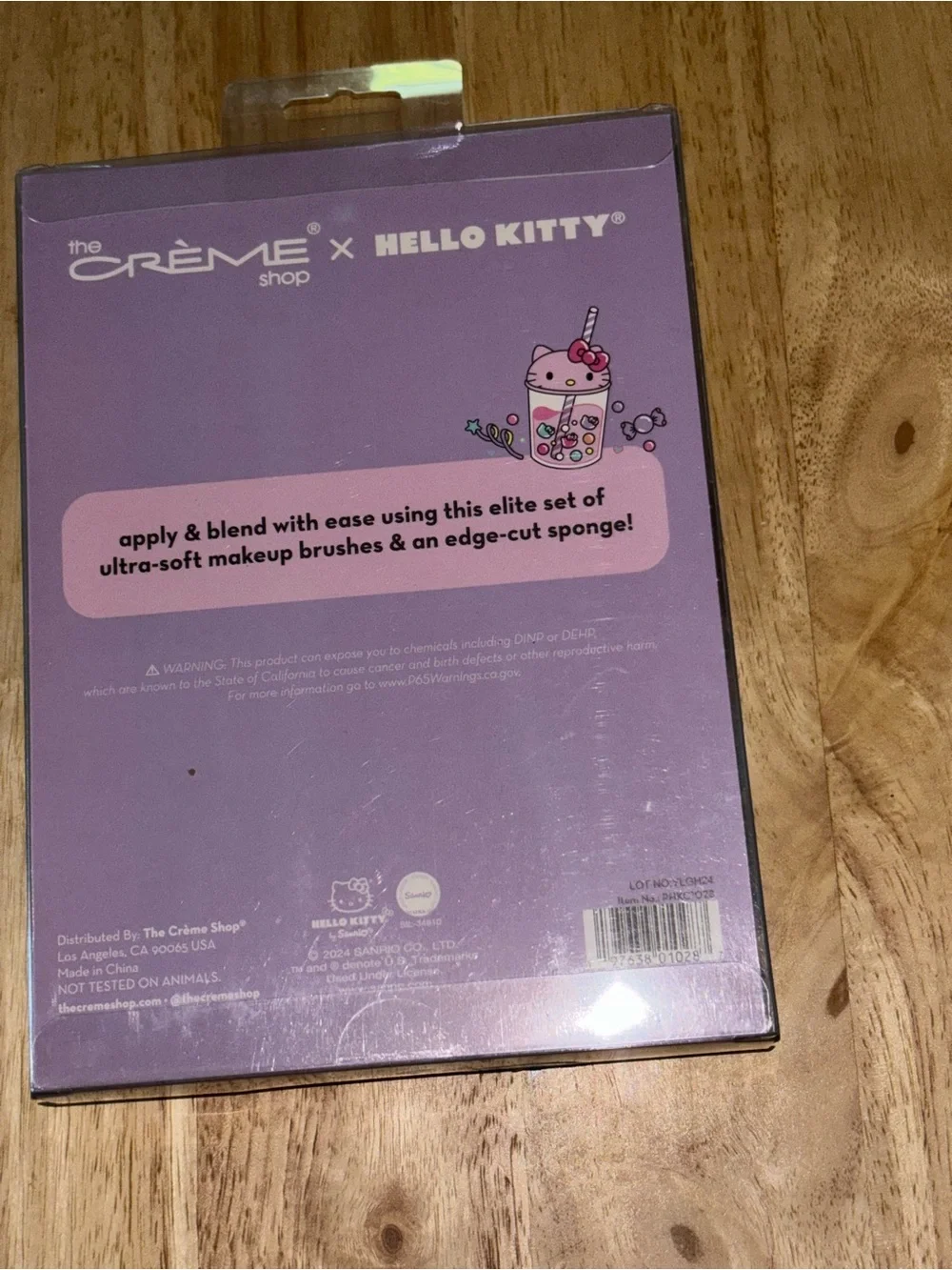 The Crème x Hello Kitty Cutie Complexion Brush & Sponge Set - Purple🦩